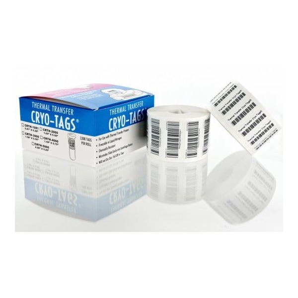 Cryo-Tags, Thermal, 1.28x0.50", 4000/pk, 4000PK